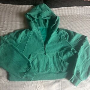 lululemon athletica green half Zip Up hoodie scuba